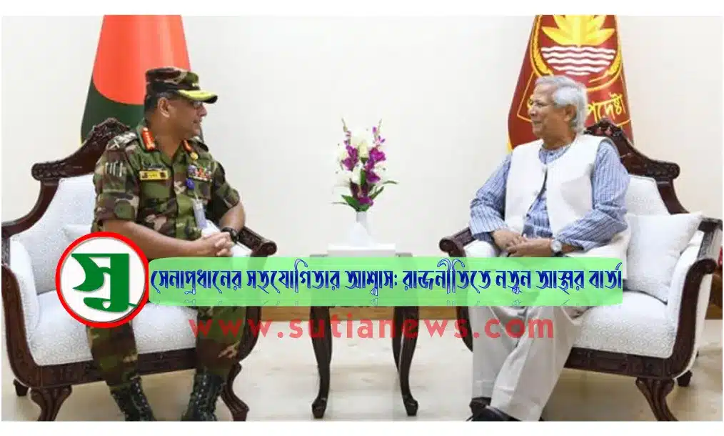 সেনাপ্রধানের সহযোগিতার আশ্বাস: রাজনীতিতে নতুন আস্থার বার্তা